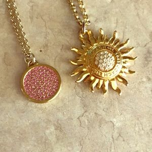 Coach pendant necklaces set of two